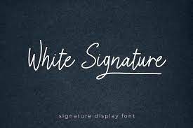 Schriftart White Signature